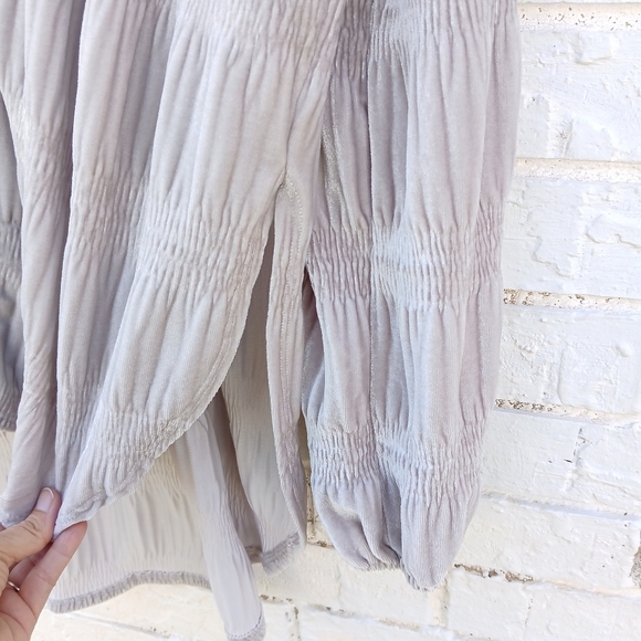 Free People My Best Top Gray Velvet Medium - Picture 6 of 10